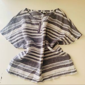 Artisan NY gray and white top XL NWT